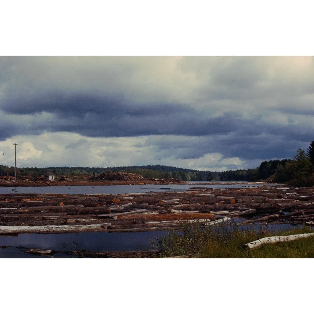 Kodak Slide 35mm 1940s Red Border, A large a log storage pond - Picture 1 of 1